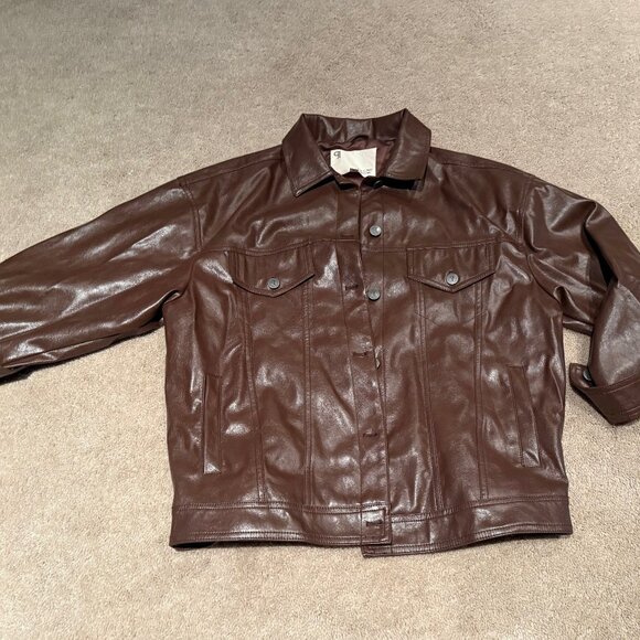 The Weston Faux Leather Boyfriend Jacket by Pilcro - Picture 7 of 7